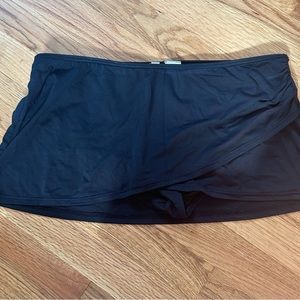 Anne Cole Black Bikini Skirt Bottom Size Medium
